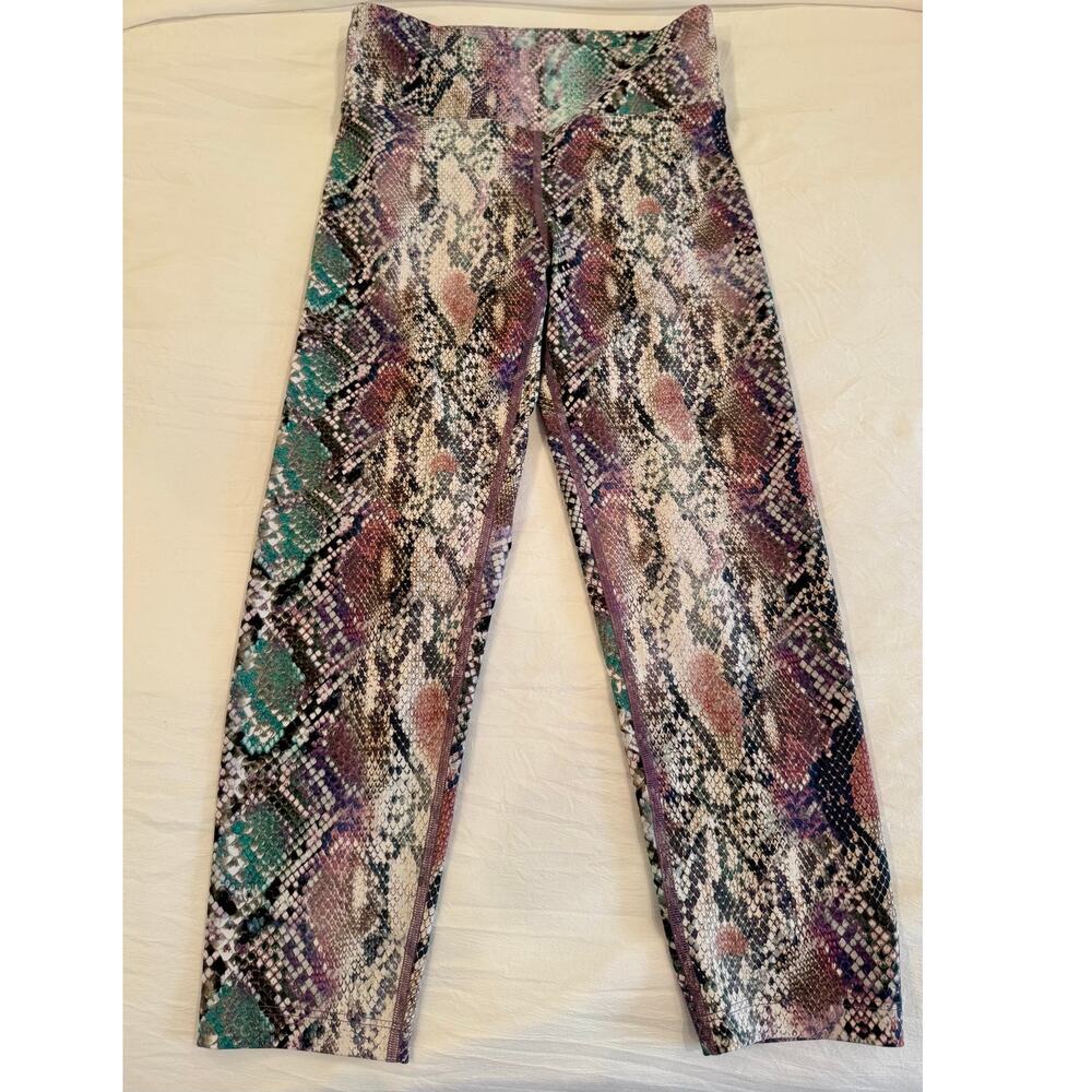 Spandex pastel snake print leggings